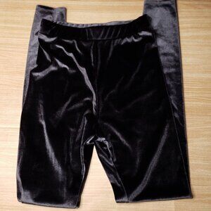 Zara Collection Slate Blue High Rise Velvet Leggings 8